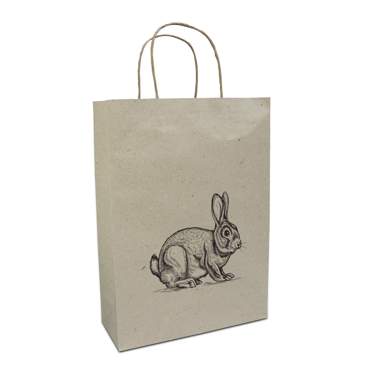 Papieren ZEROTREE® grastassen , gedraaid handvat. - Bunny