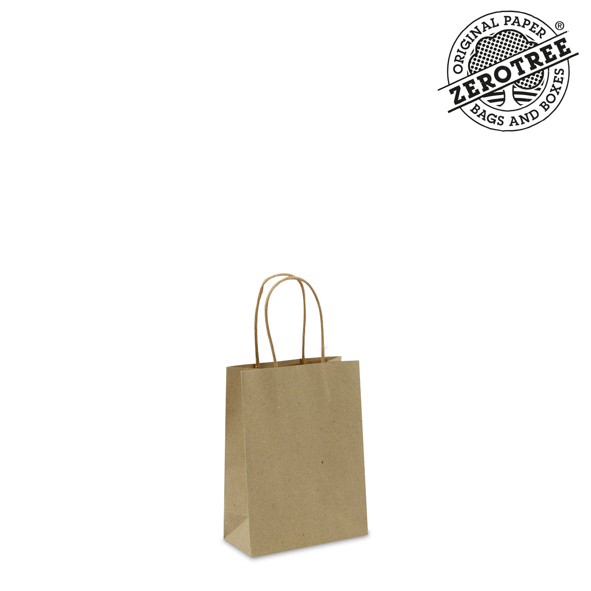 Papieren ZEROTREE® tassen deluxe , gedraaid handvat - Gerecycled graspapier