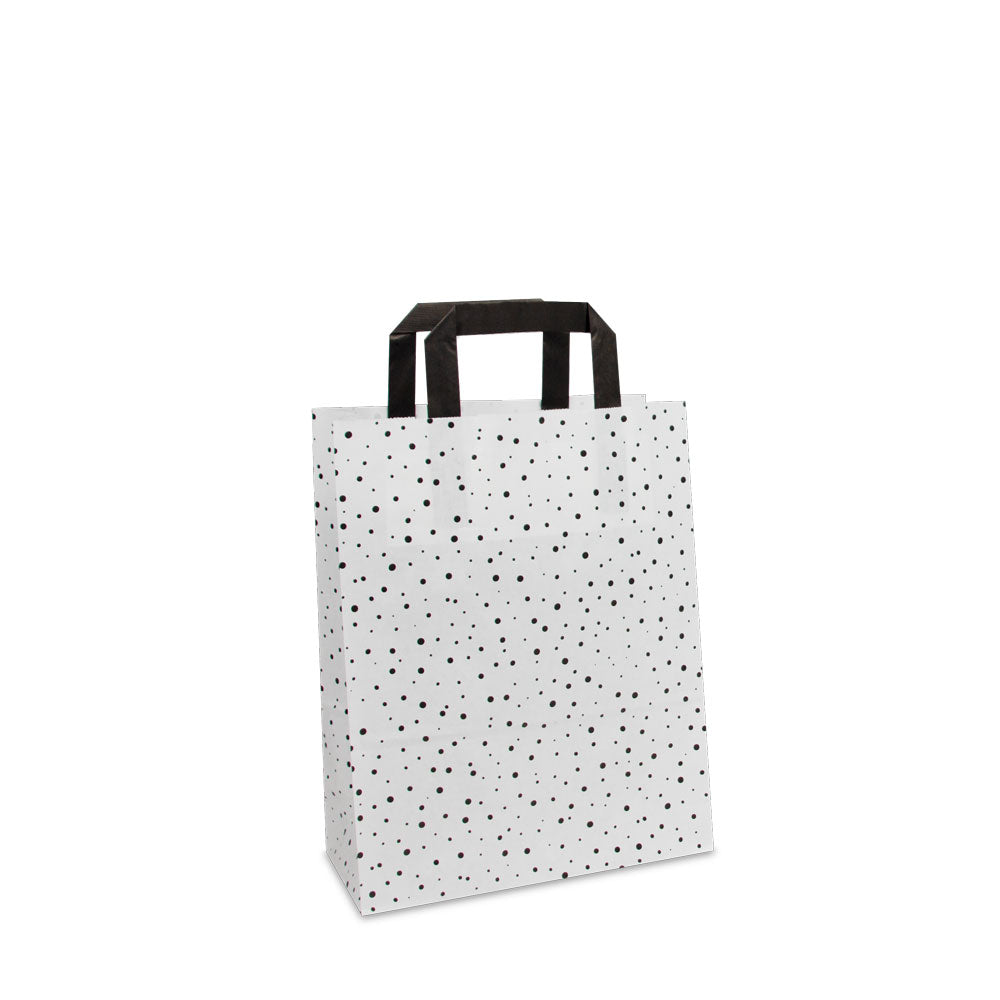 Papieren kraft tassen met platte lussen - Bubble design