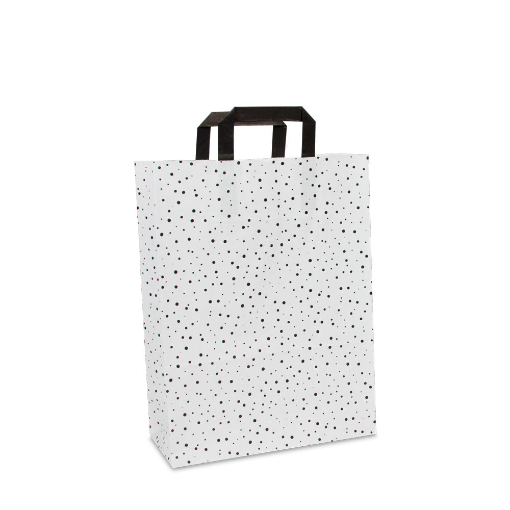 Papieren kraft tassen met platte lussen - Bubble design
