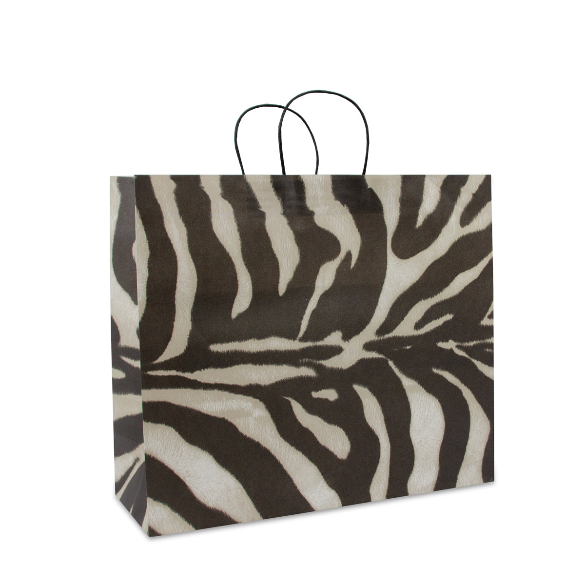 Papieren tassen , gedraaid handvat - Zebra