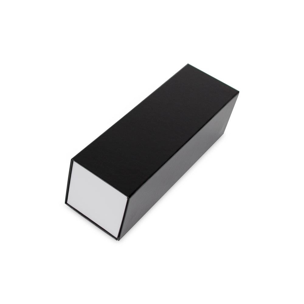 Magneet-wijnflesdozen glans gelamineerd. goud, zilver, rood en zwart/wit.
