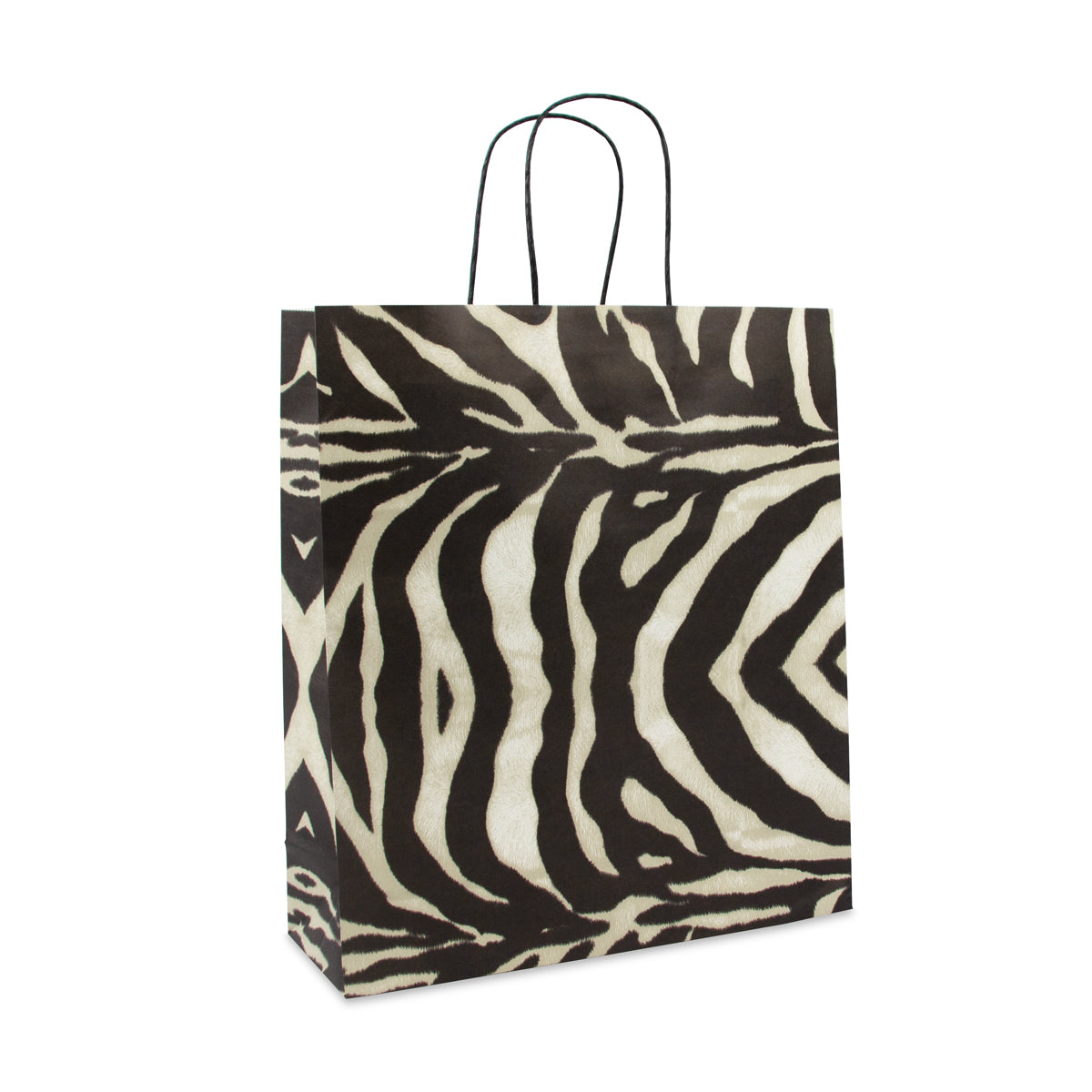 Papieren tassen , gedraaid handvat - Zebra