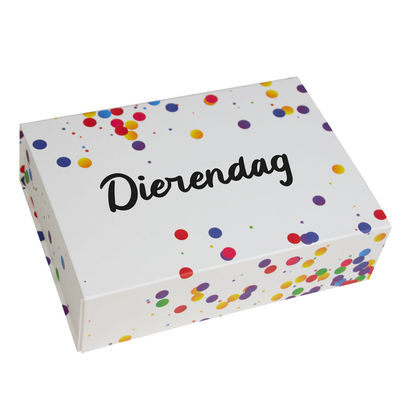 Magneetdozen Confetti - Dierendag