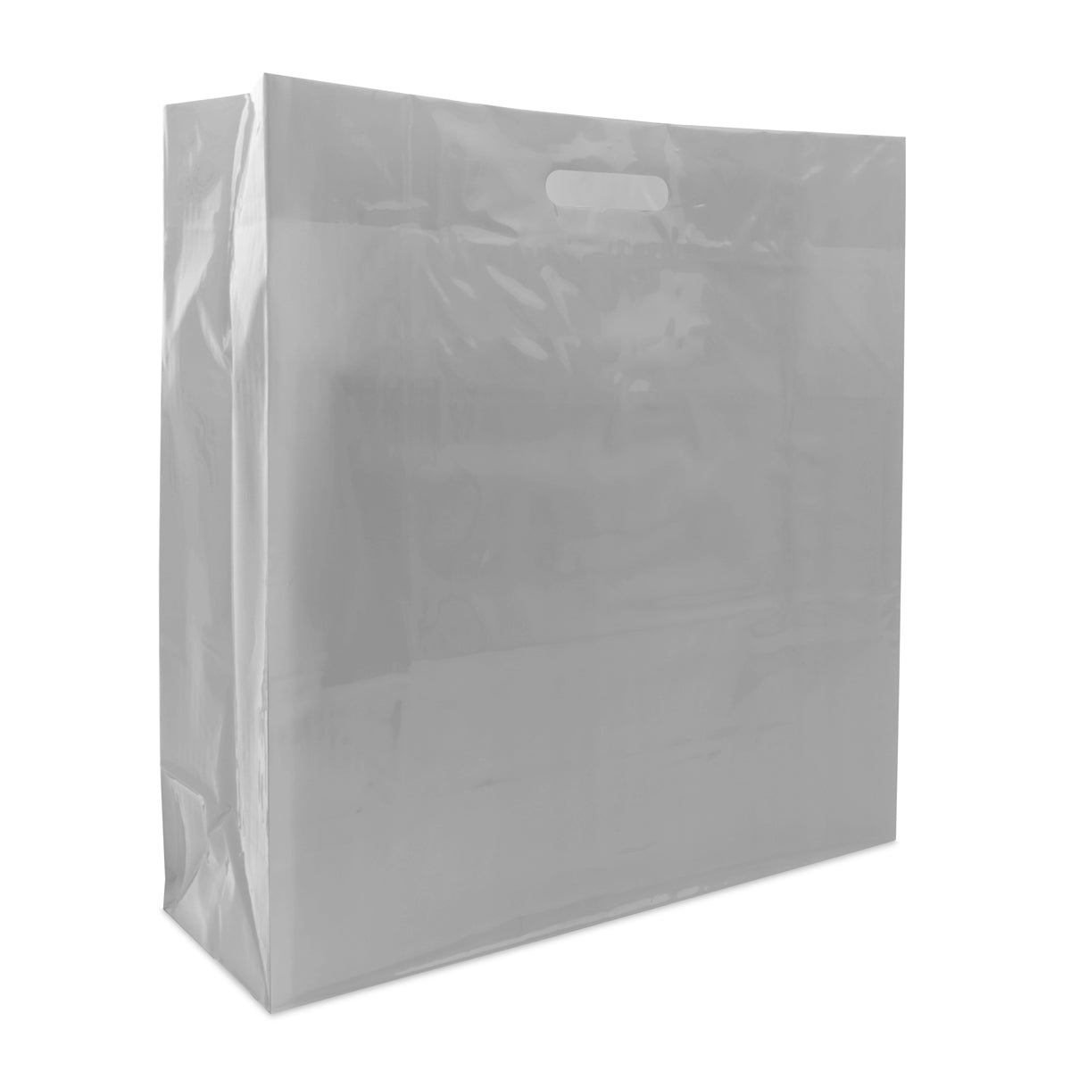 Plastiek tassen helder clear met blokbodem