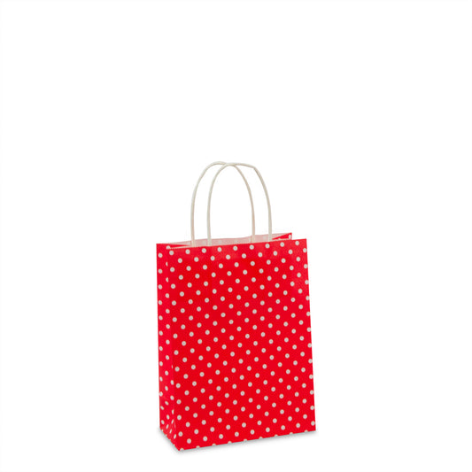 Papieren tassen , gedraaid handvat - Polka dot