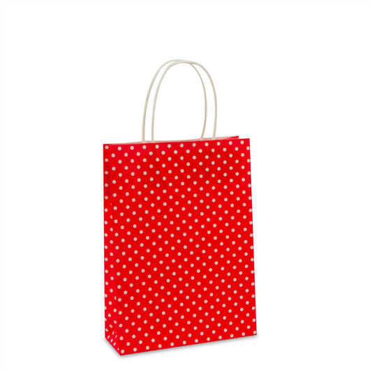 Papieren tassen , gedraaid handvat - Polka dot