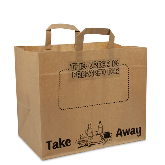 Papieren tassen met platte lussen - take away - Prepared for