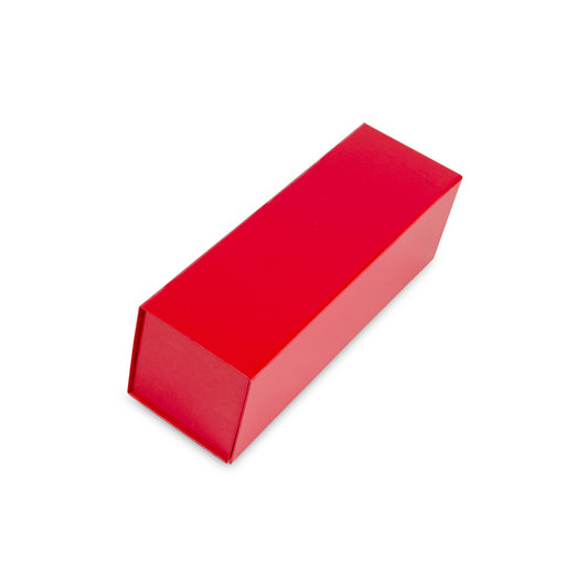 Magneet-wijnflesdozen glans gelamineerd. goud, zilver, rood en zwart/wit.