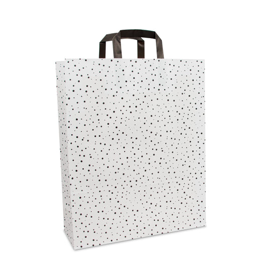 Papieren kraft tassen met platte lussen - Bubble design